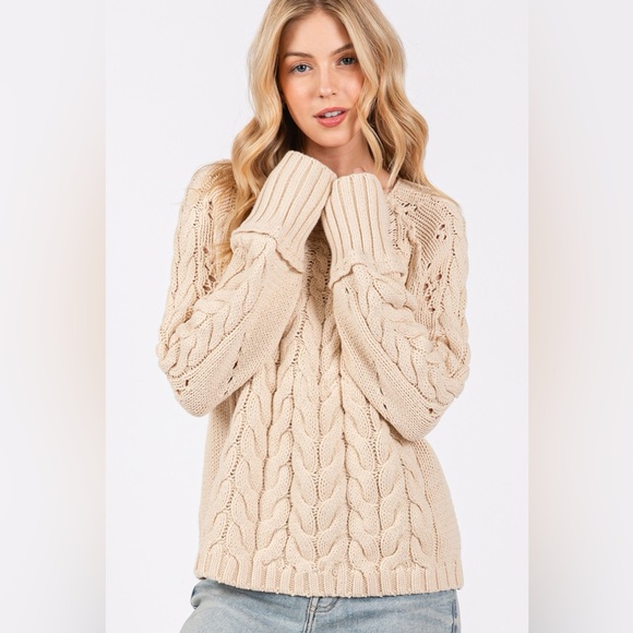 SAGE + FIG Cable-Knit Long Sleeve Sweater👡🆕 - Picture 4 of 5